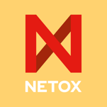 netox logo keltainen tausta